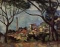 La mer à la plage Estaque Paul Cézanne